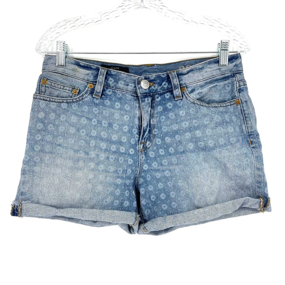 J.Crew Indigo Denim Jean Shorts Rolled Hem Size 26